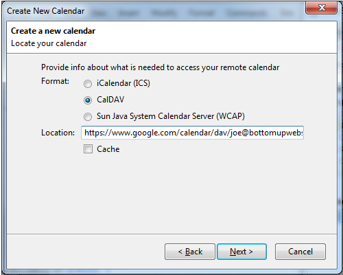 thunderbird gmail calendar