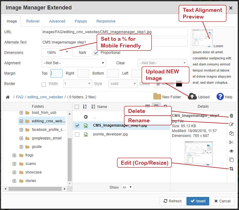 CMS Imagemanager step1